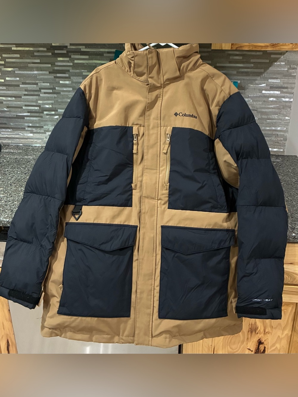 Mens COLUMBIA Omni Heat Winter Coat Parka, sz Large